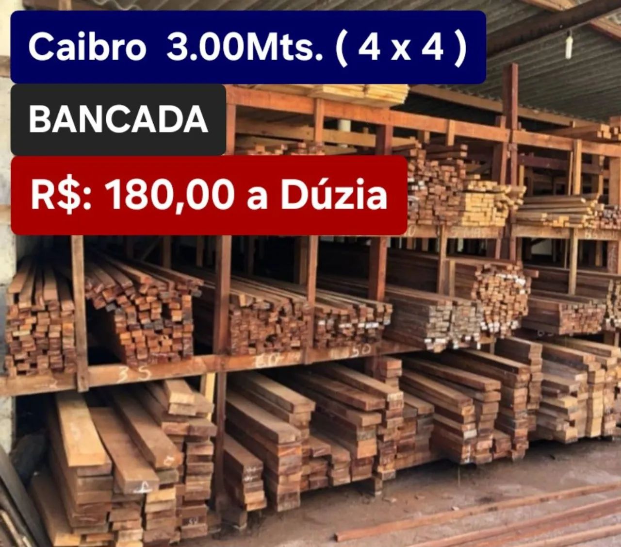 Tábua de Azimbre 3.00Mts. BANCADA + Ripão + Caibro + Pernamanca + Madeiras de Terra Firme - Foto 3
