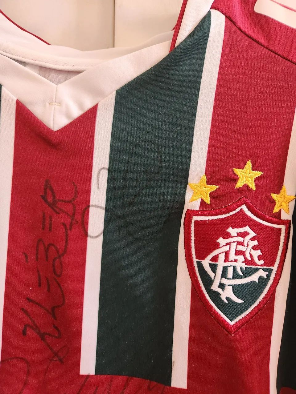 Camisa Fluminense 2003 - Assinatura Romario, Marcão e elenco - Foto 3