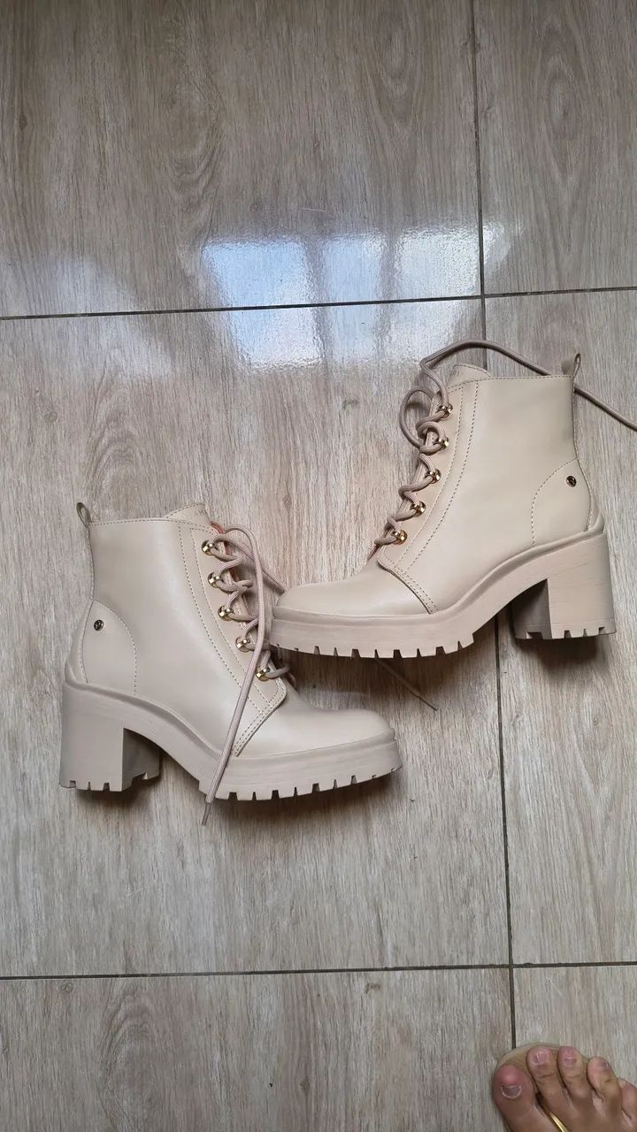 Bota coturno off white Ramarim - Foto 2