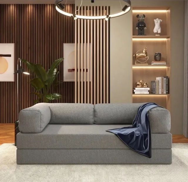 Sofá Nuvem Cama 1,80m Grafite
