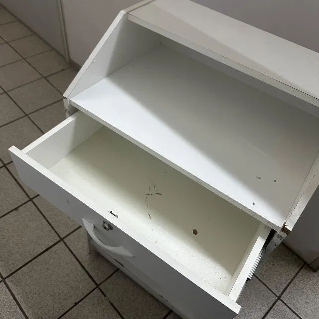 Móvel de Caixa Balcão Compacto Loja Comércio Branco - Foto 5