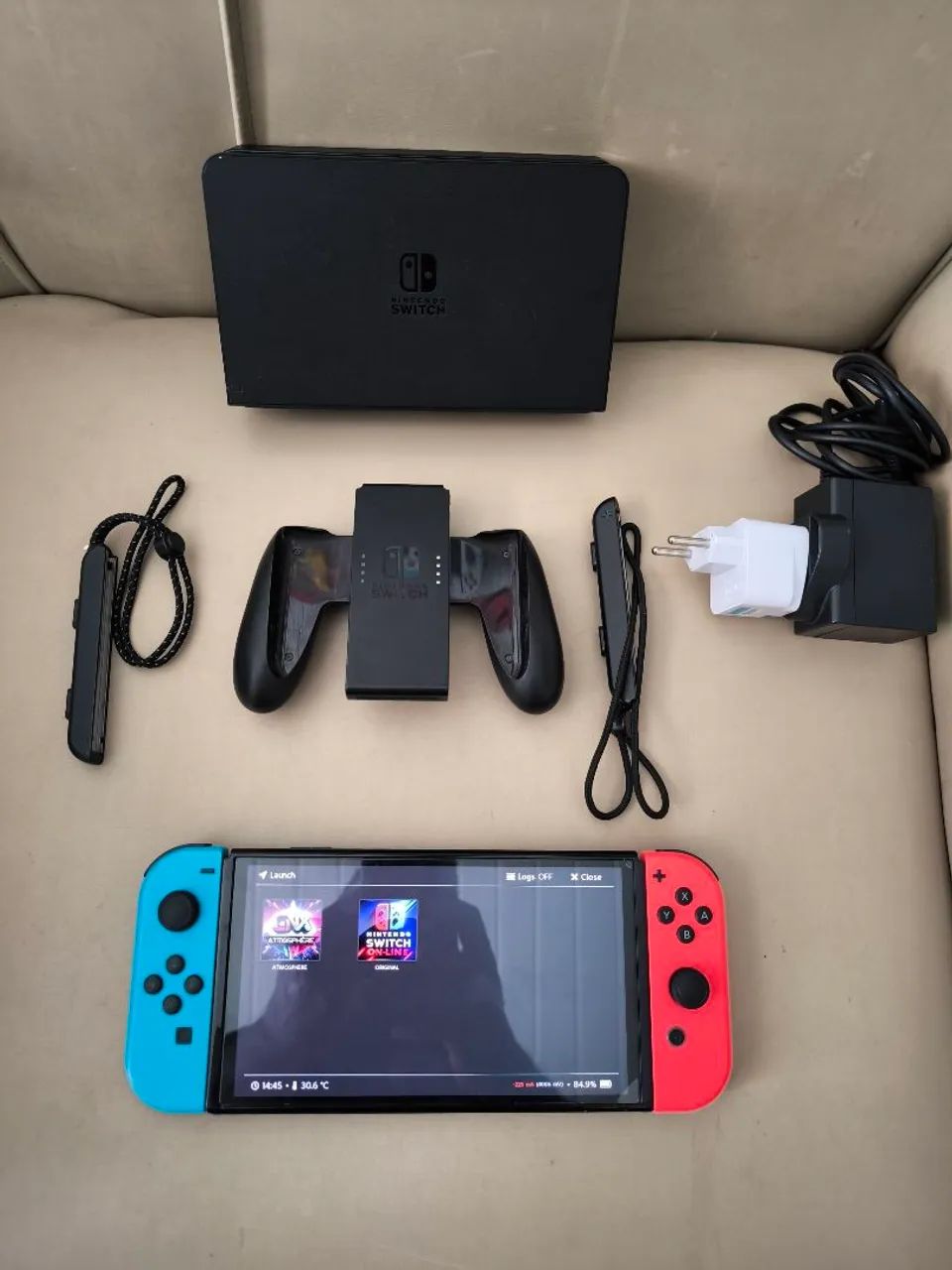 Nintendo switch OLED desbloqueado sd128GB lotado de jogos 