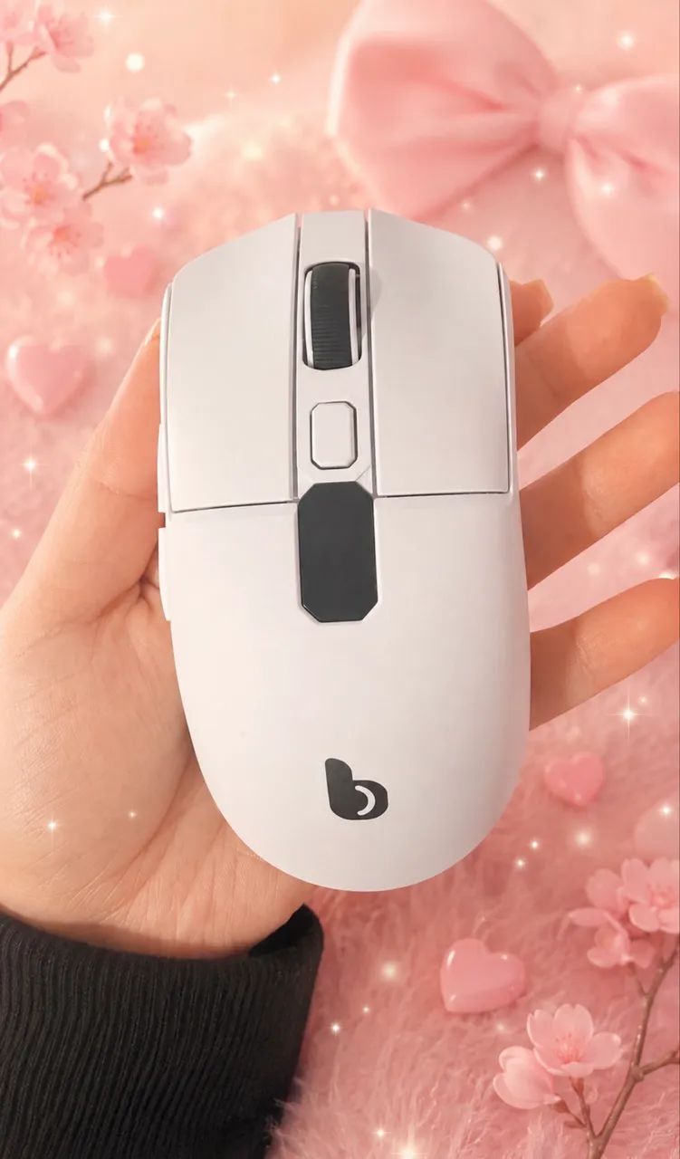Mouse sem fio 2.4 é Bluetooth RGB