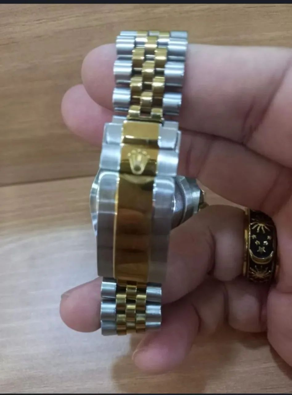 Rélogio Rolex GMT Gold Iron AUTOMÁTICO - Foto 4