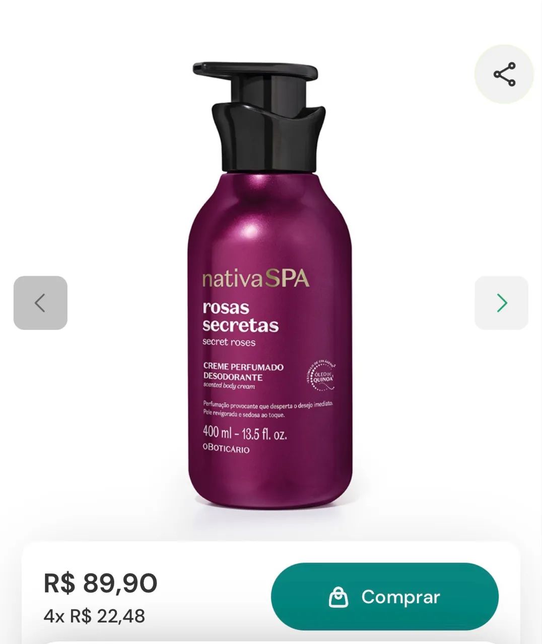  CREME ROSAS SECRETAS  - Foto 5