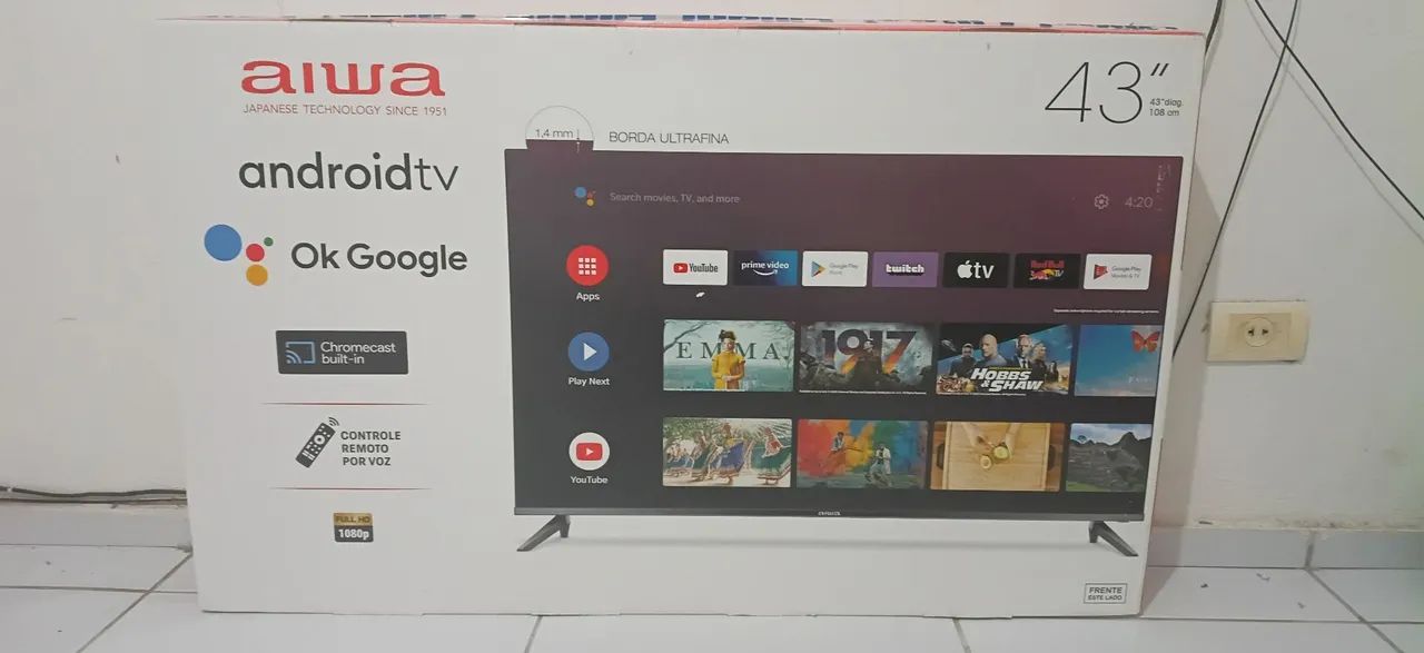 Vendo uma Smart TV Aiwa de 43 polegadas com controle remoto  - Foto 2