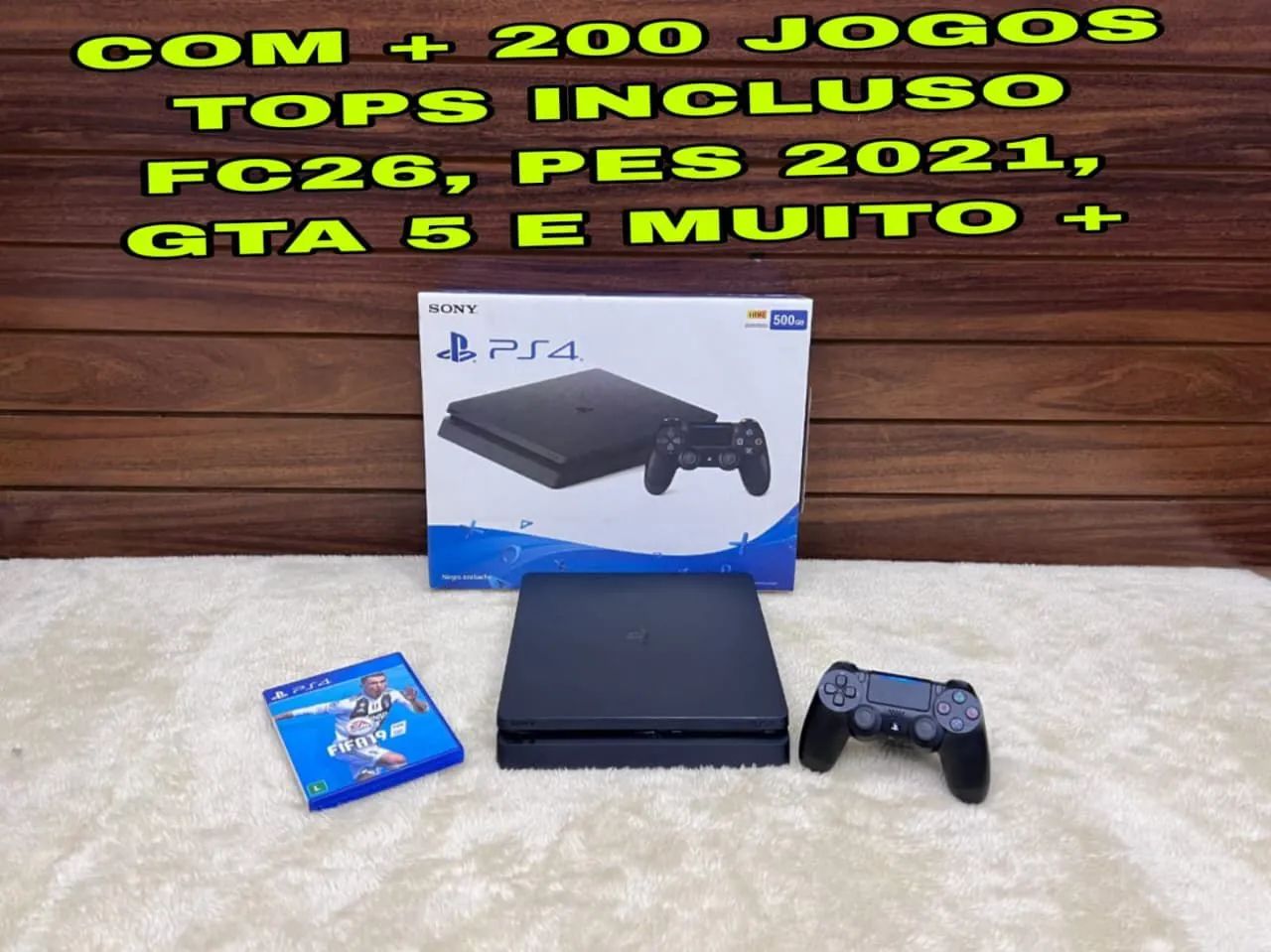 PlayStation 4 slim 500gb semi-novo promoção - Jogos de Vídeo Game