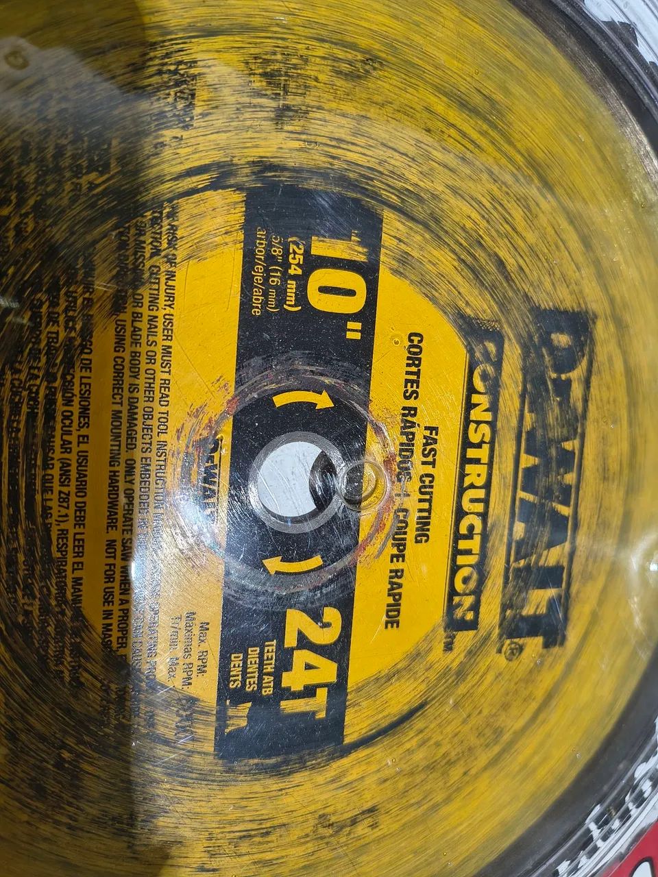 Disco De Serra Circular Dewalt 10 Polegadas 24 Dentes Usado - Foto 5
