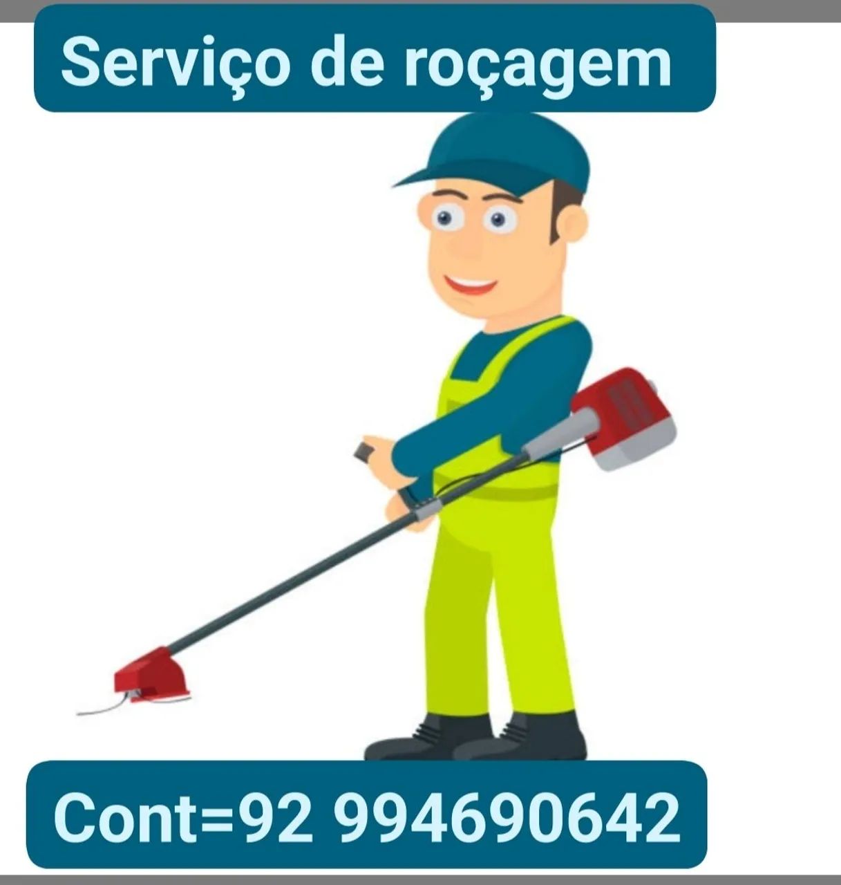 Serviço de roçagem e limpeza de quintal 