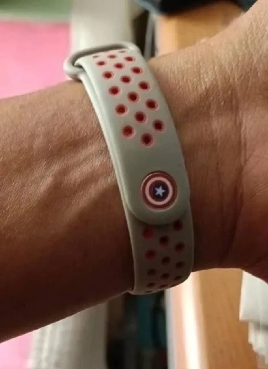 Pino resistente para Mi band do capitão América e homem de ferro 
