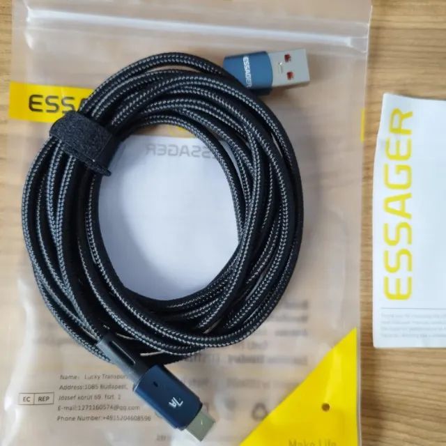 Cabo Essager A7 USB para Tipo C Alta Velocidade 2m - Foto 2