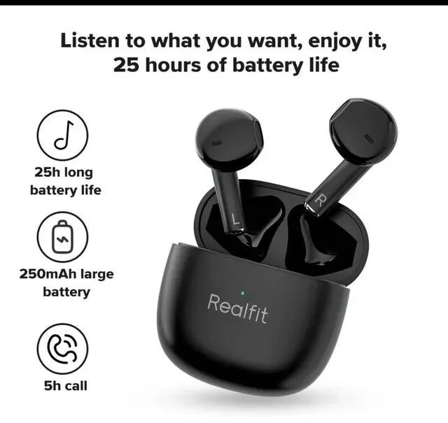 Fone De Ouvido Sem Fio Realfit Tws Bluetooth 5.3 Excelente Qualidade Entregamos - Foto 4