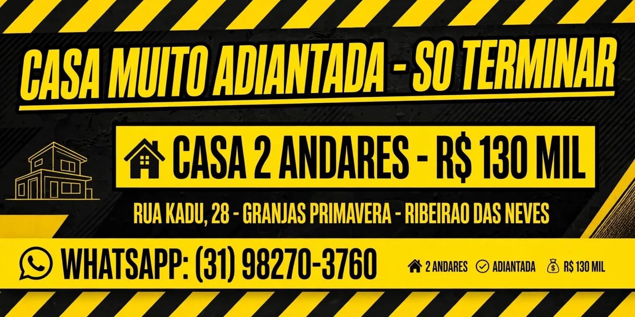 > ? CASA MUITO ADIANTADA - SÓ TERMINAR ?