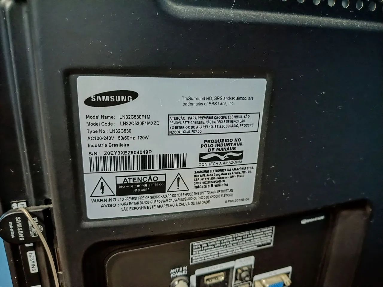 TV Samsung 32 Polegadas Mod. LN32C530F1MXZD - Foto 4