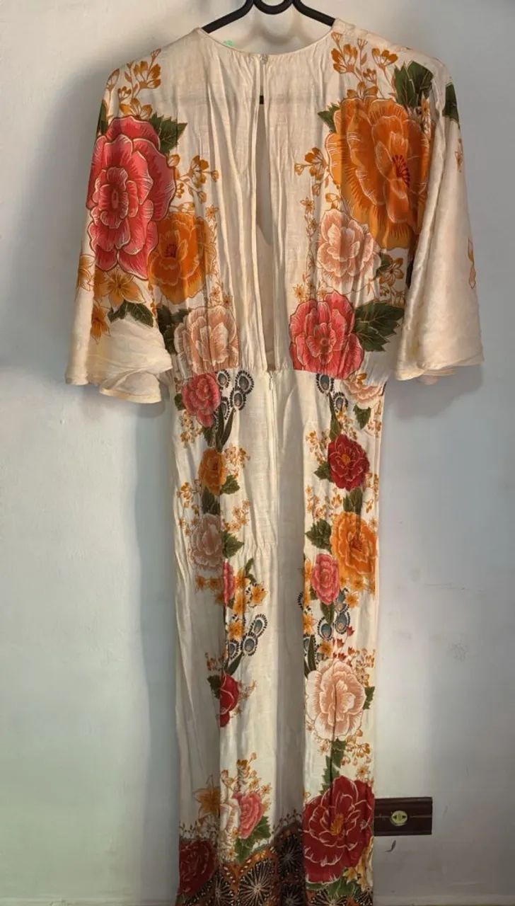 Vestido Farm pavão m