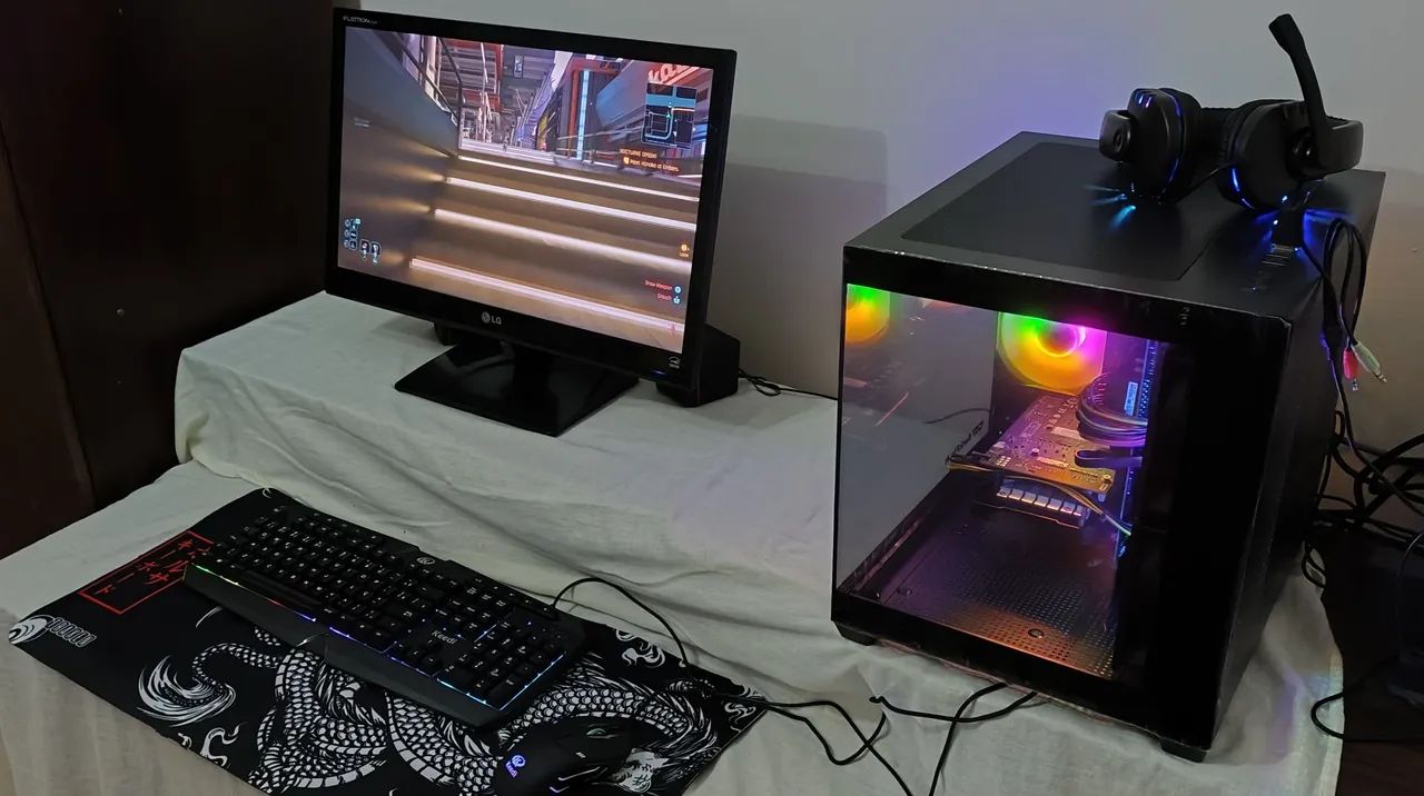 Pc Gamer Ryzen 7 com monitor 22 polegadas teclado mouse GAMER- pronto pra jogar  - Foto 3