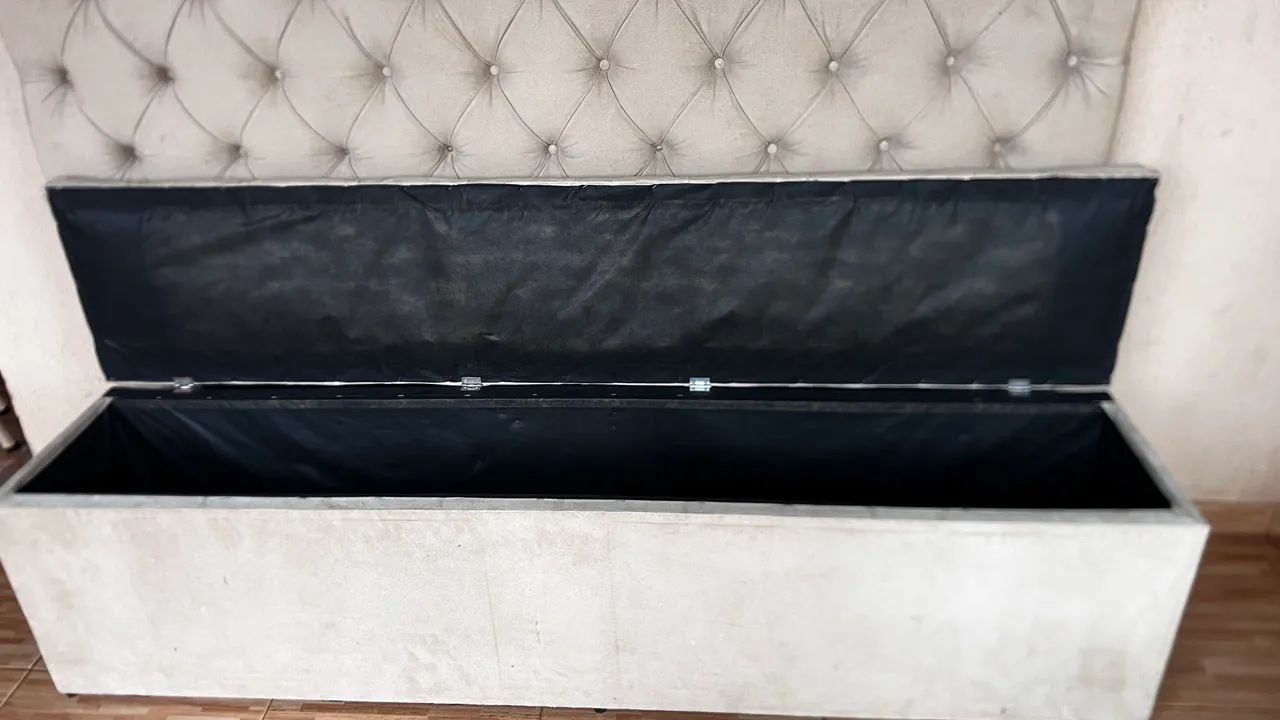 Vendo cabeceira + baú para cama de casal  - Foto 3