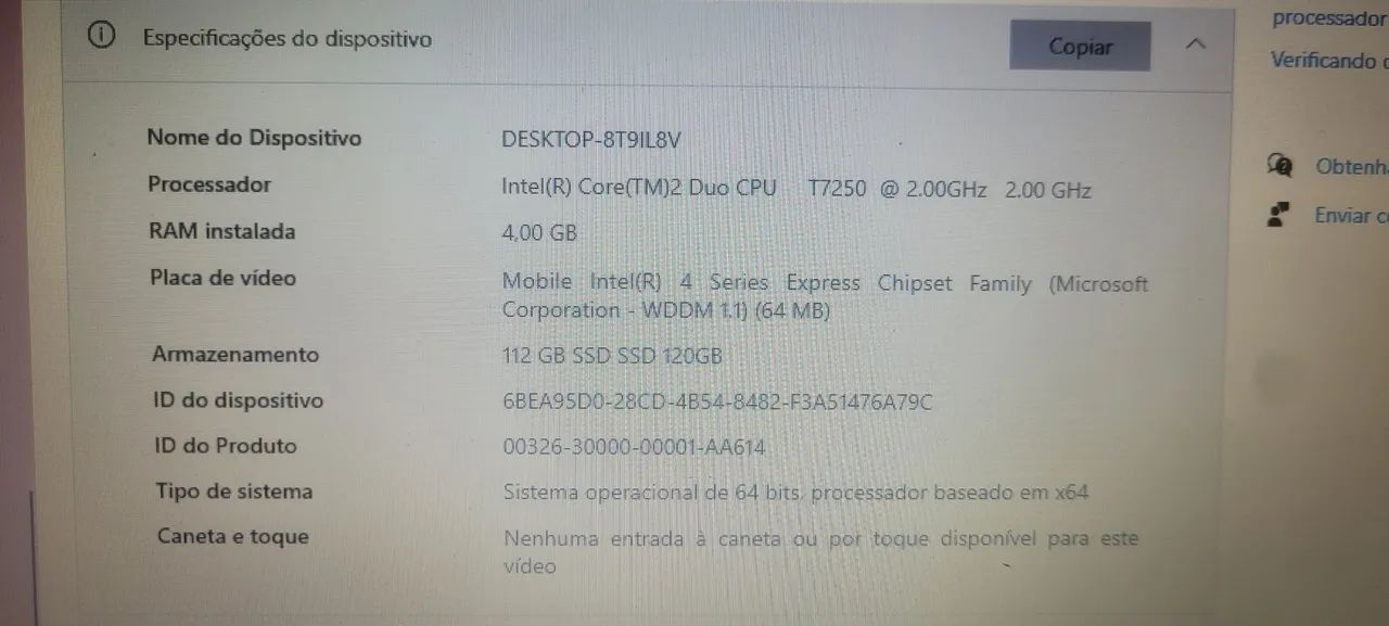 Notebook 4g de ram 256 memoria ssd - Foto 4