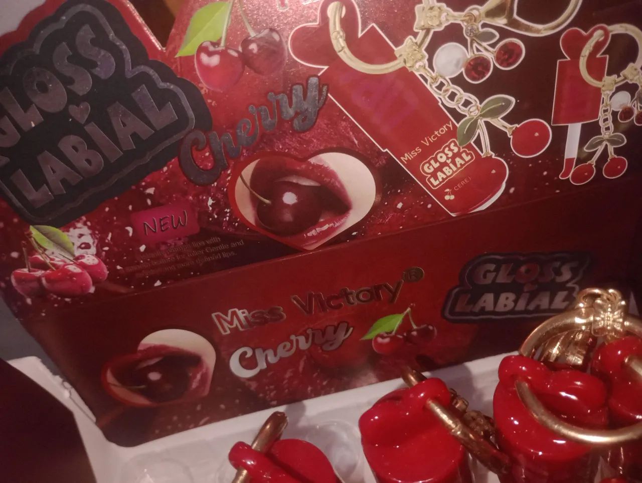 LIP GLOSS CHAVEIRO CEREJA CHERRY  -  MISS VICTORY - Foto 5