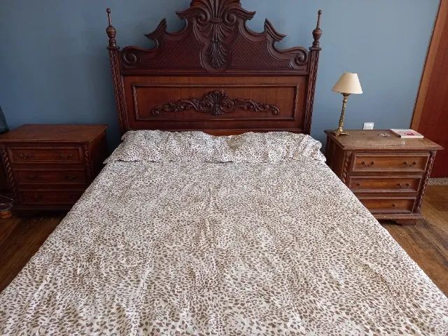 Cama de casal com colchão - antiguidade - Foto 5