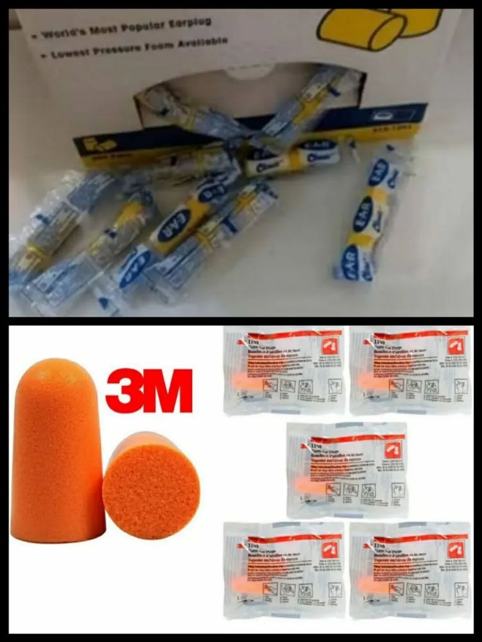 Kit com 110 pares protetores de ouvido de espuma, tampão, protetor auricular