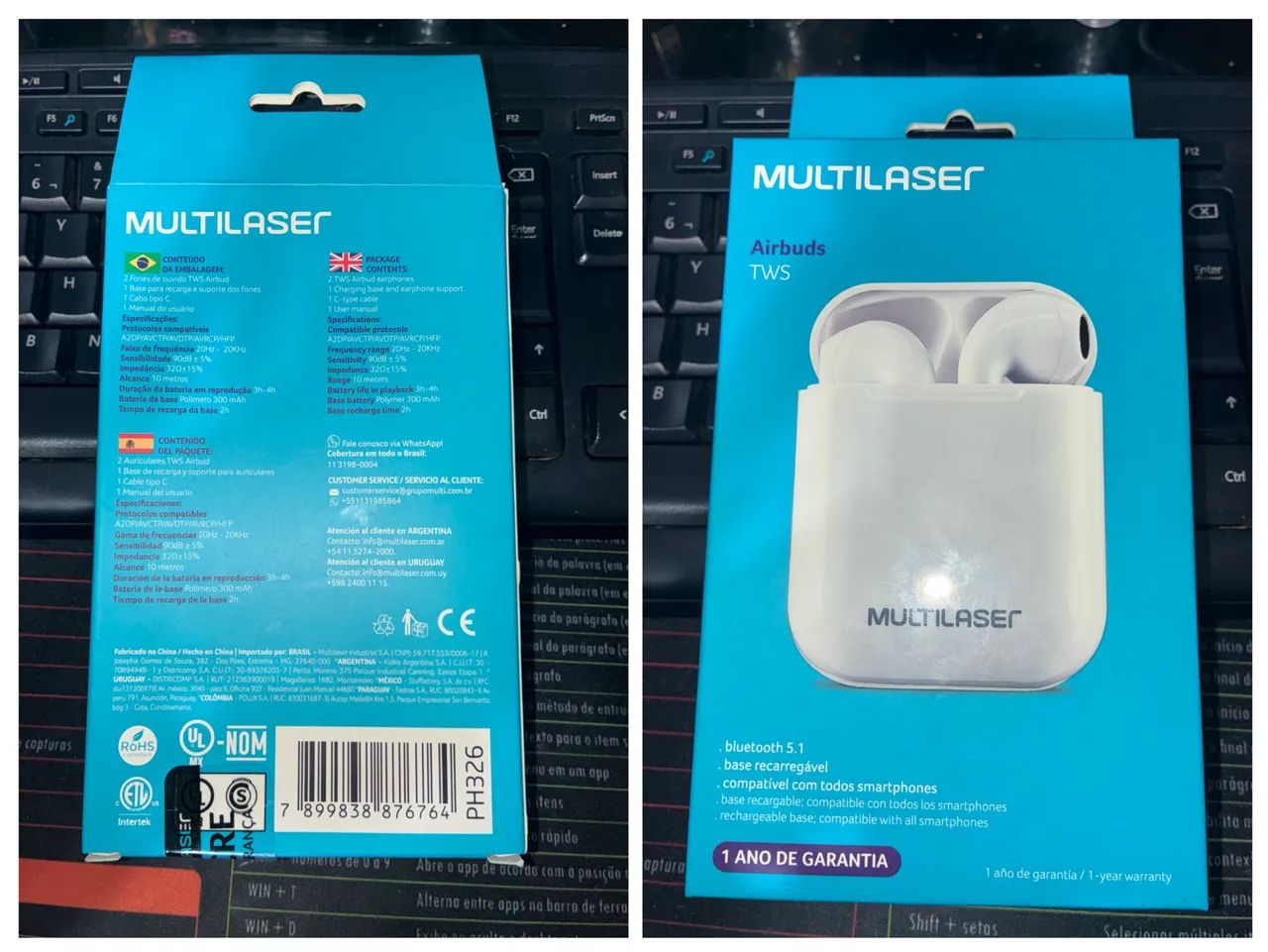 Fone de Ouvido Auricular TWS65724020479491122