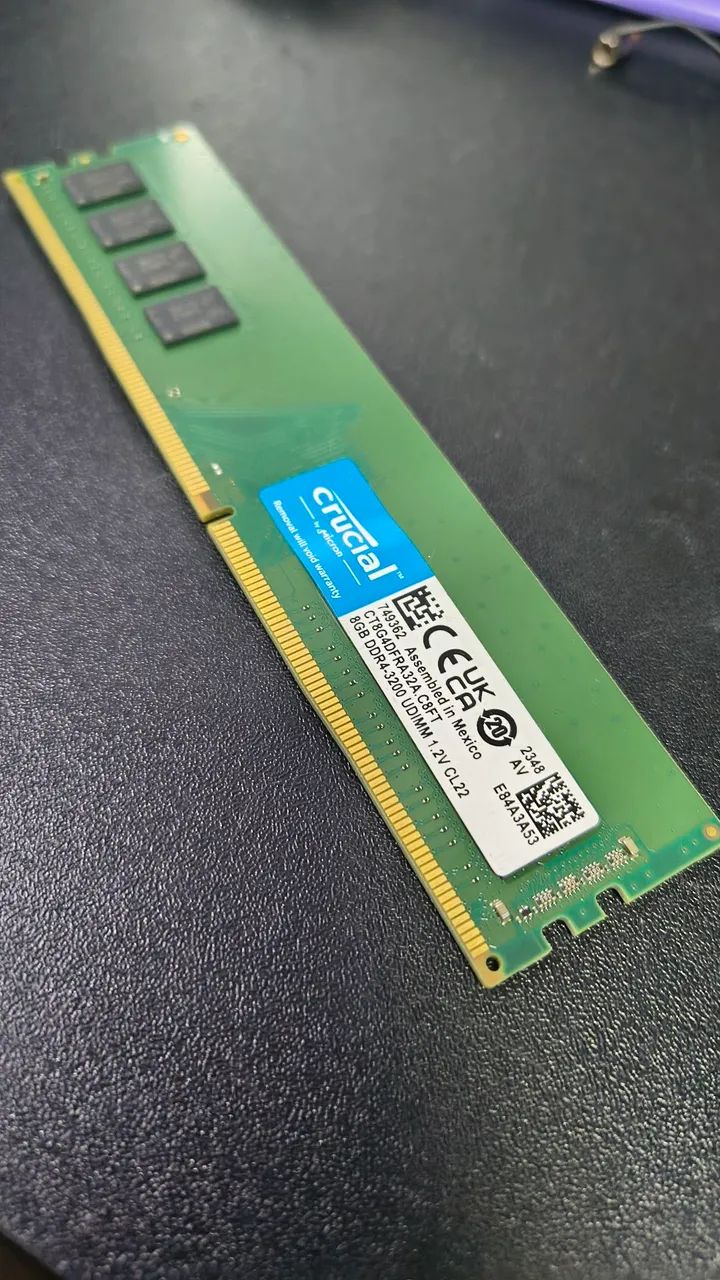 MEMÓRIA RAM CRUCIAL 8 GB