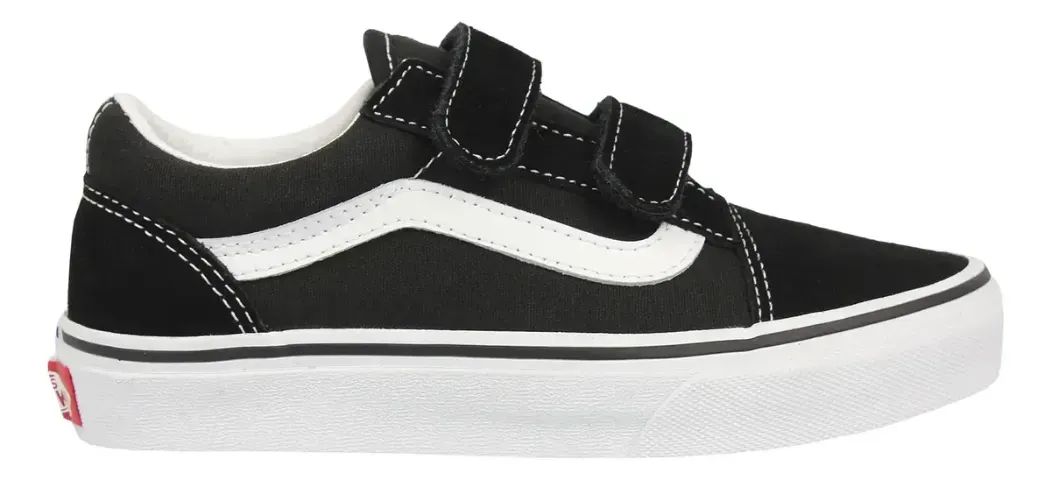Tenis Vans Old Skool V Preto e Branco com Velcro