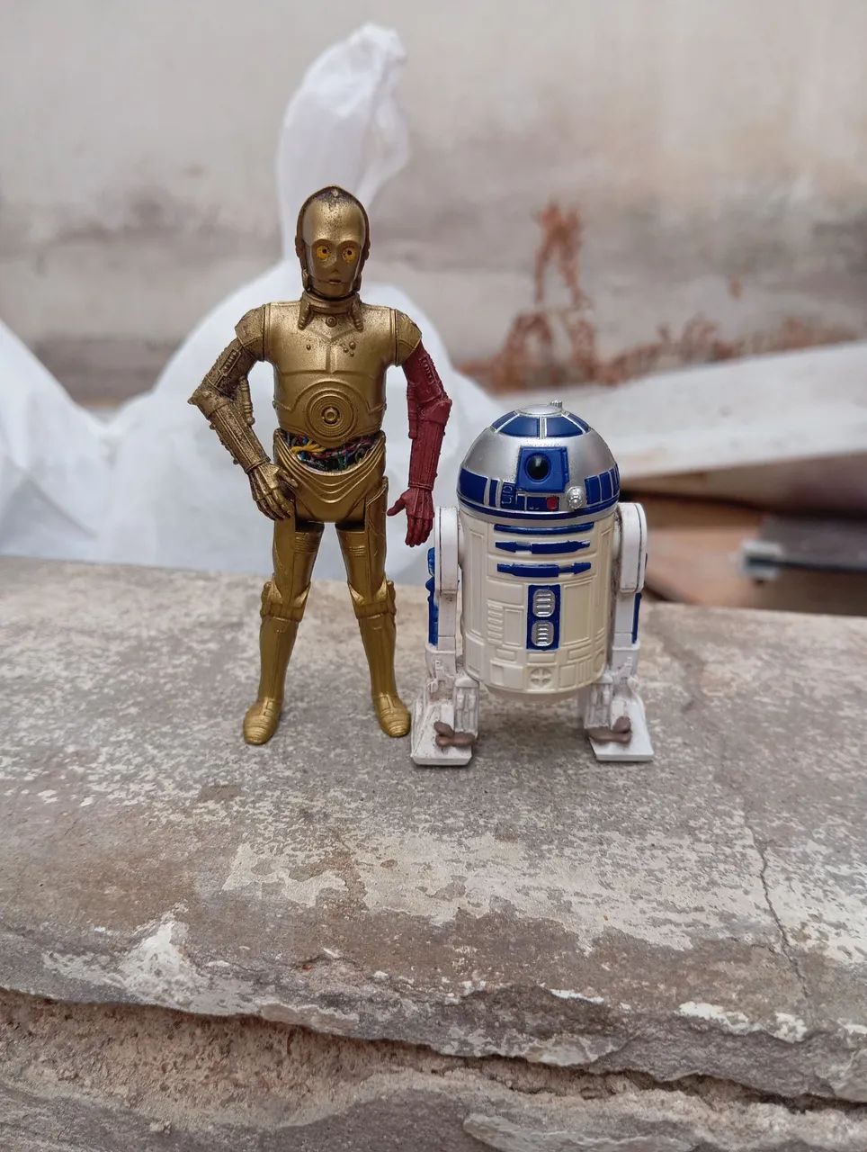 Star wars C3po e R2 3.75 action figure boneco, figura 