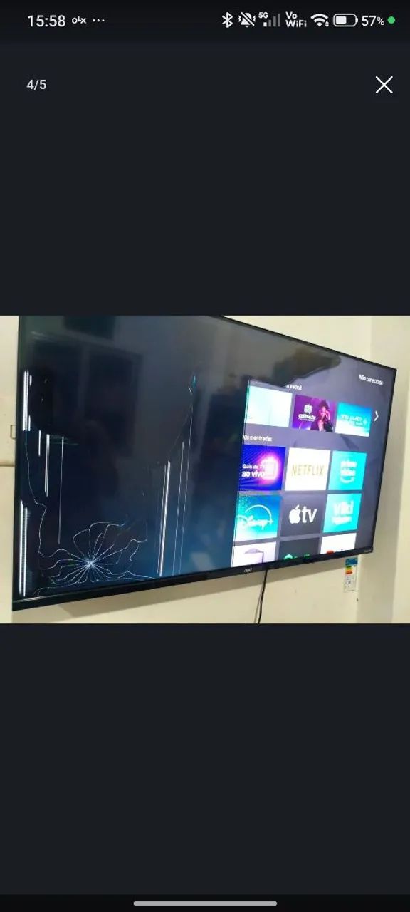 TV ROKU NOVA COM DEFEITO - Foto 5