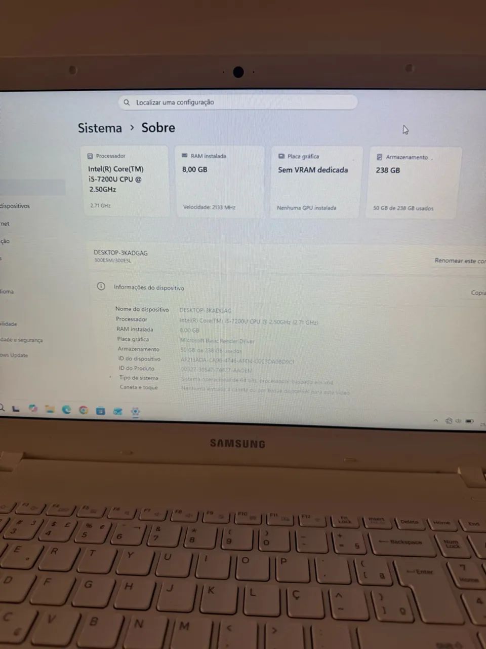 notebook samsung i5 com ssd e bateria  - Foto 2