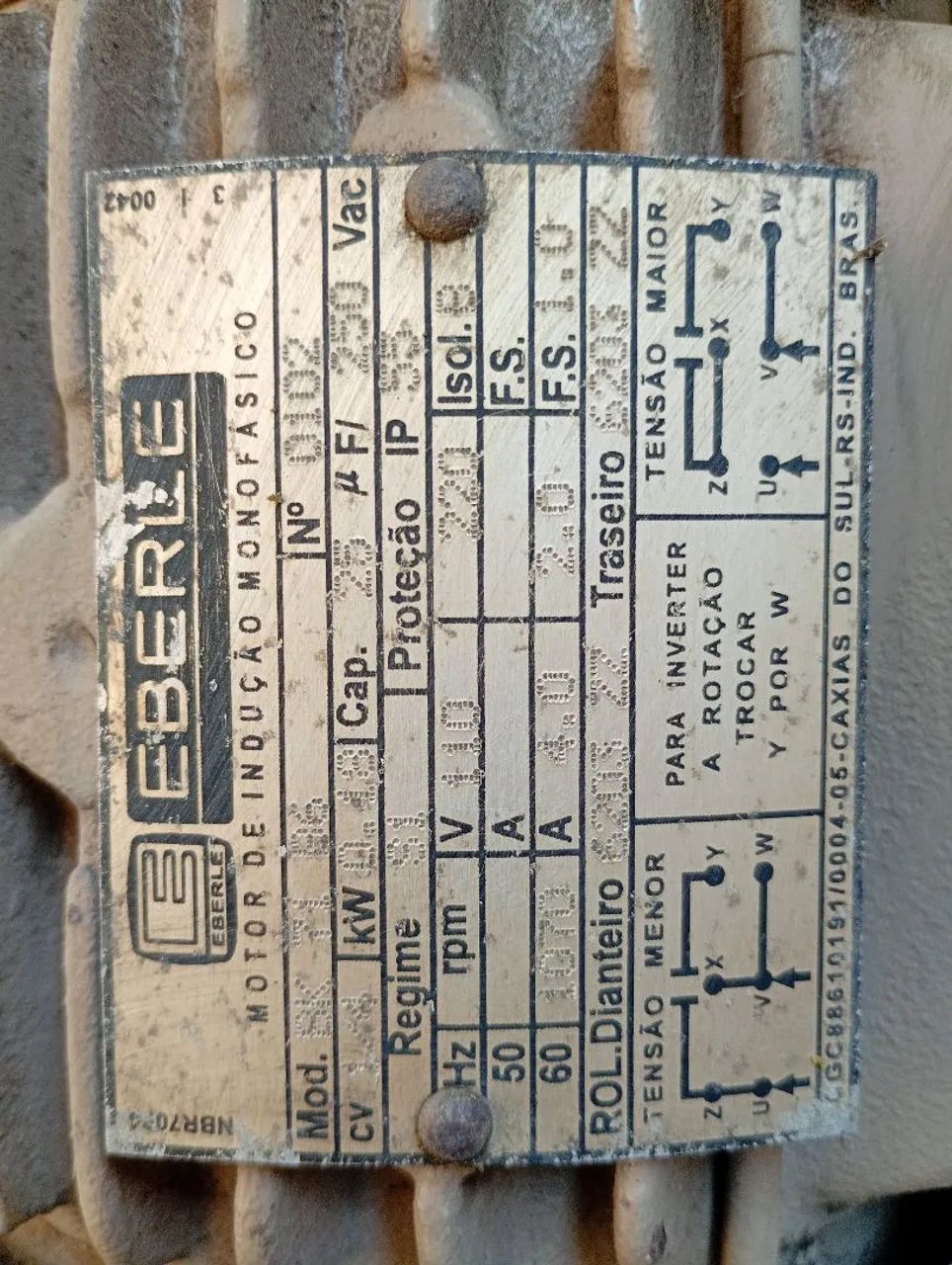 Motor monofásico EBERLE 