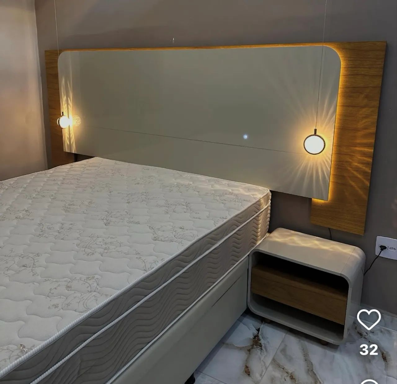 CABECEIRA INNOVA COM LED 3 MEDIDAS 