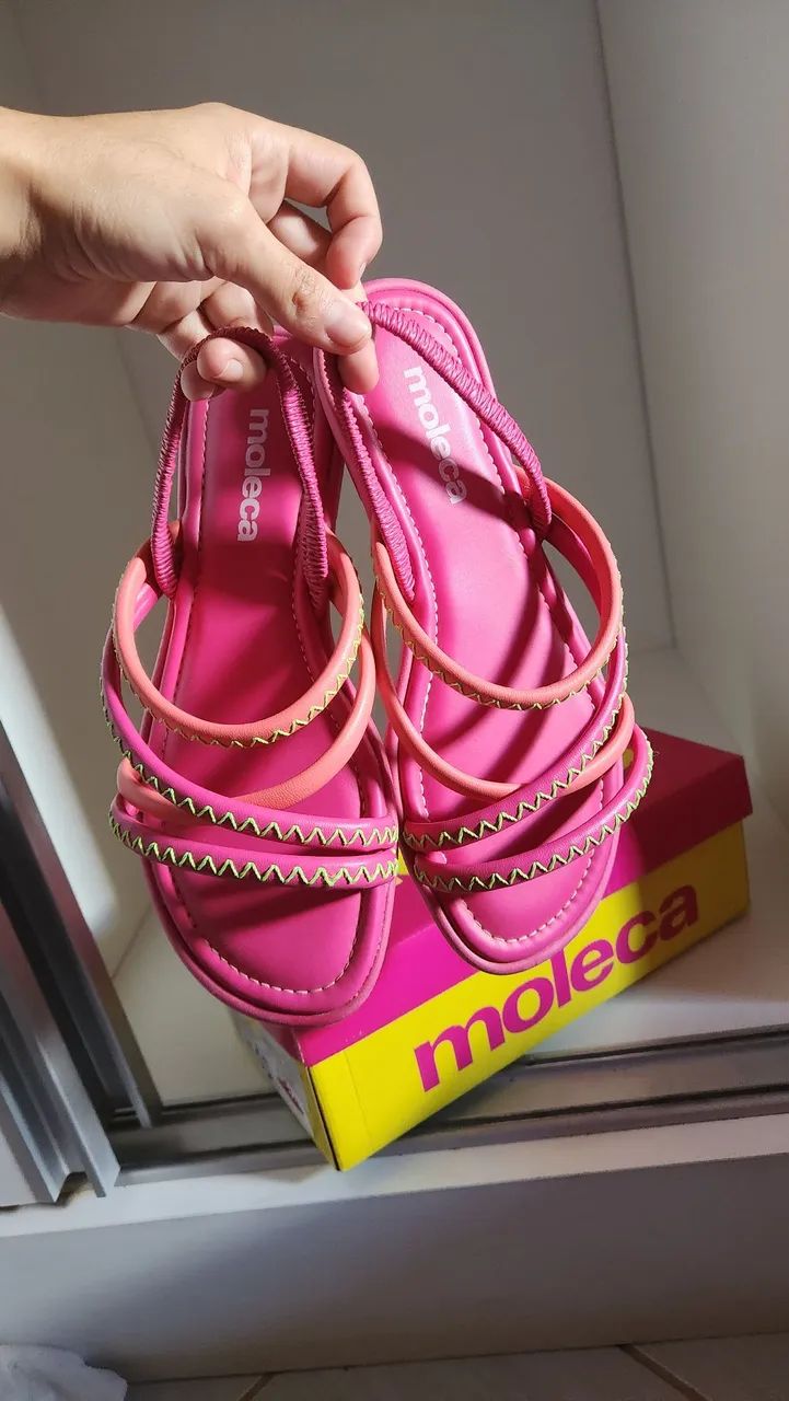 Sandália Moleca Rosa Rosteira elegance - Foto 3