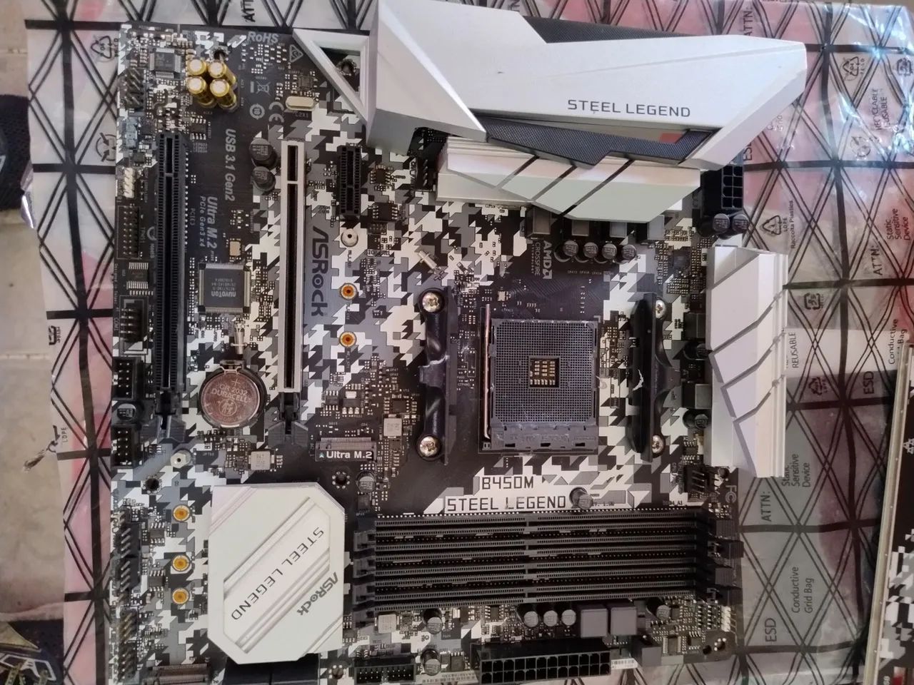 Placa Mãe B450M AsRock steel legend DEFEITO  - Foto 3