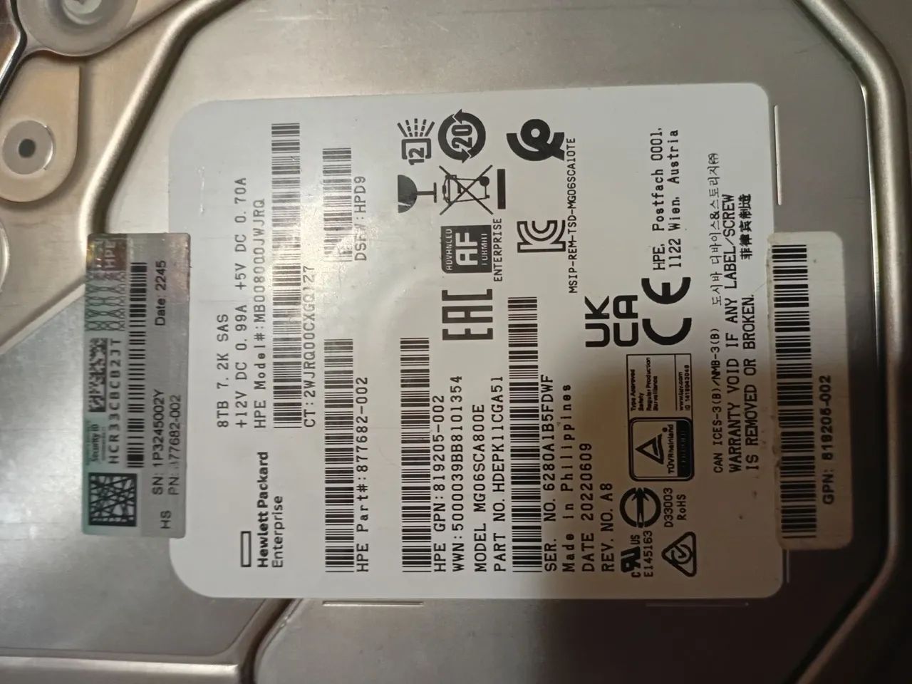 HD SAS 8GB HP novo - Foto 3