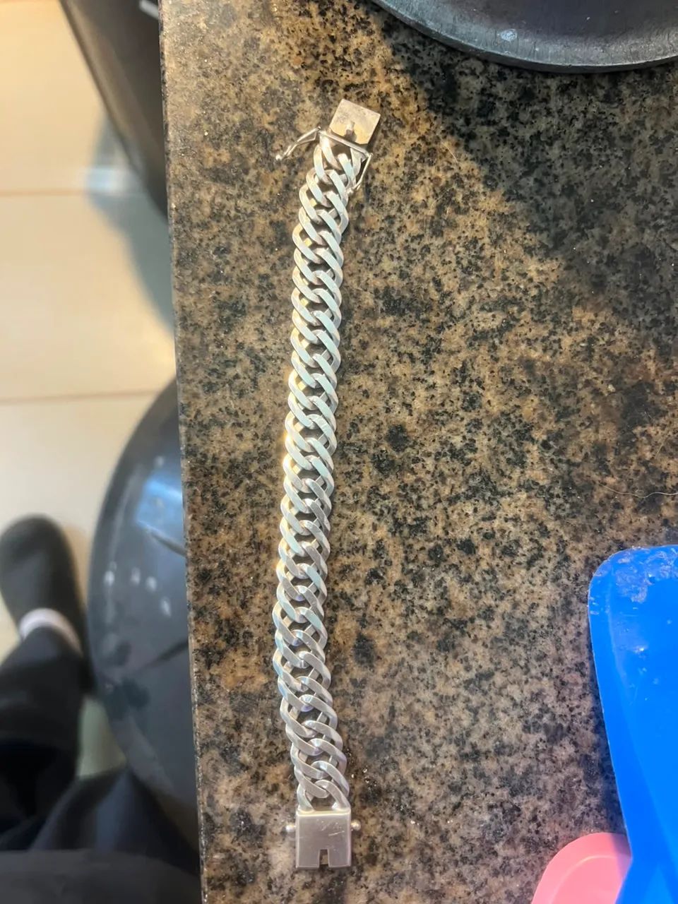Vendo pulseira de prata 925  15 mm com nota de garantia da loja que comprei  - Foto 3