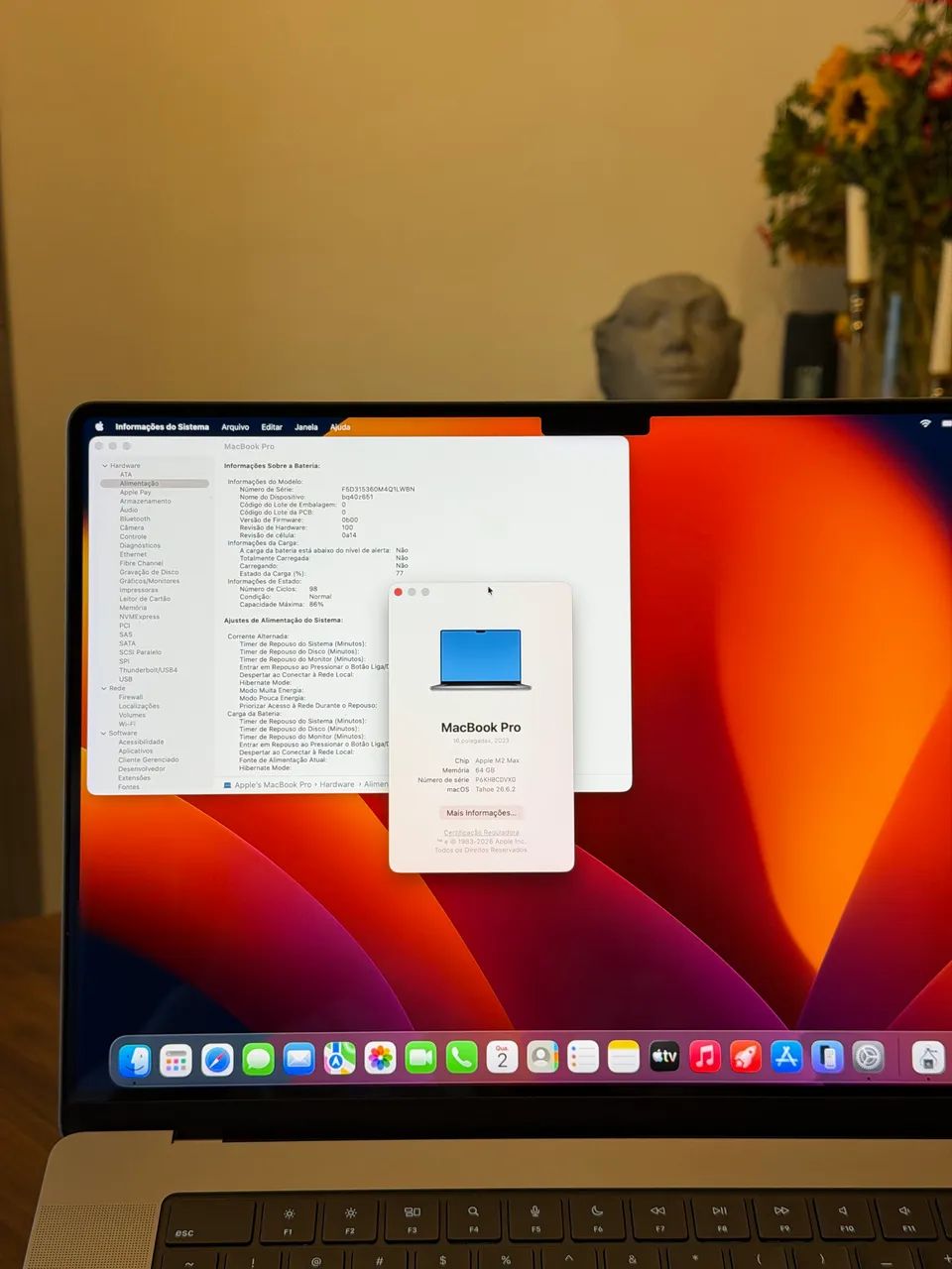 MacBook Pro 16 inch M2 Max 64GB 1TB impecável  - Foto 5