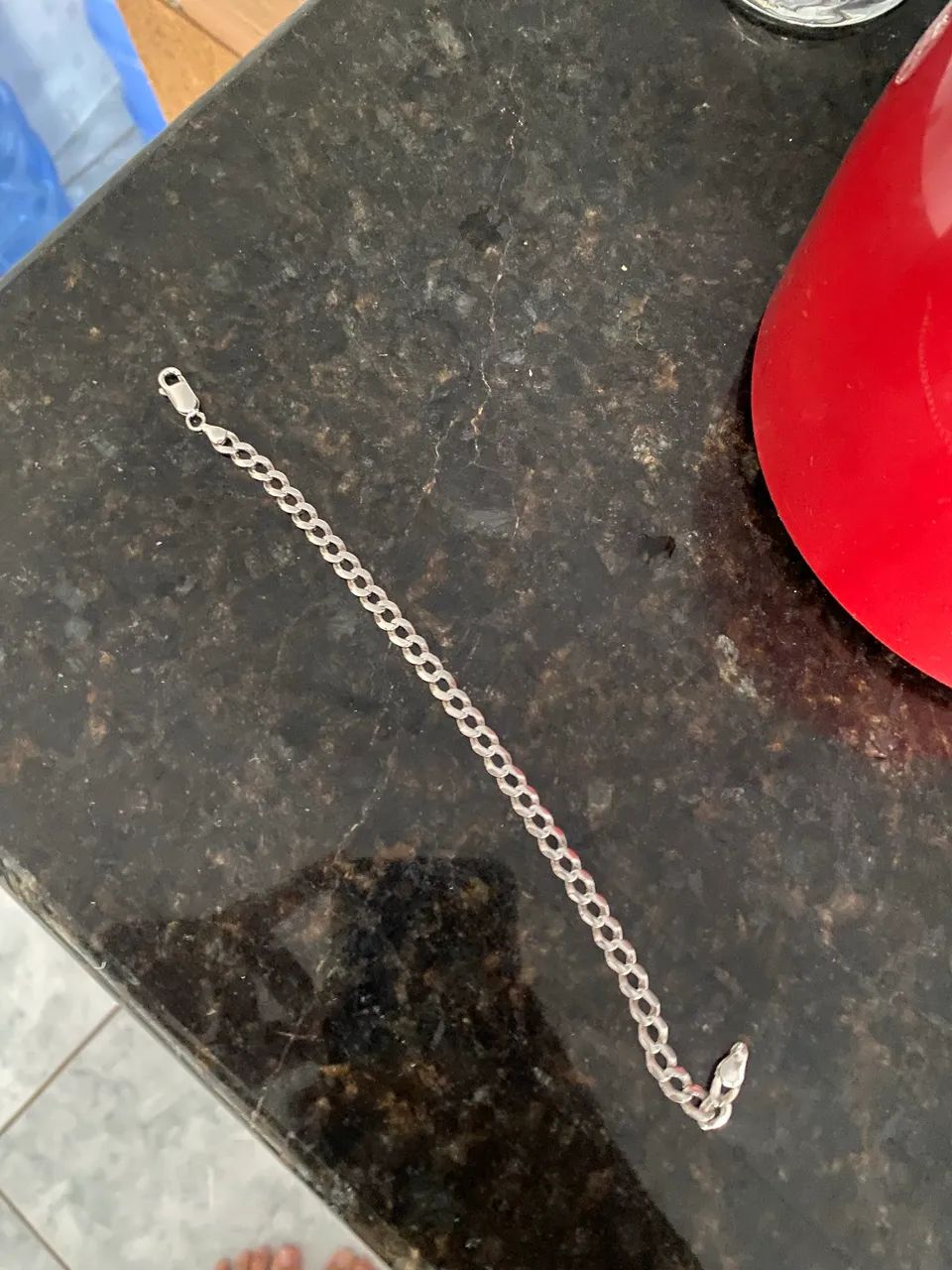 Pulseira de prata 6mm 21cm - Foto 2