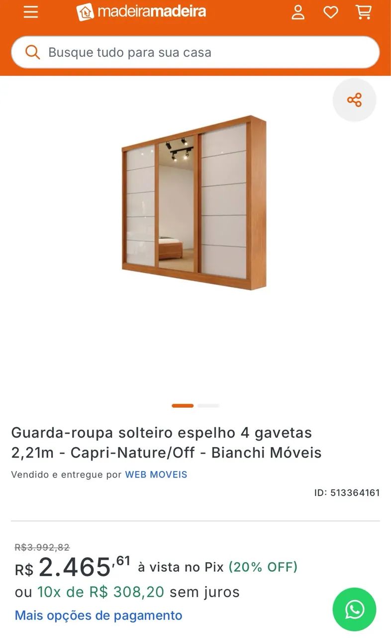 Guarda roupa 3 portas - Foto 3