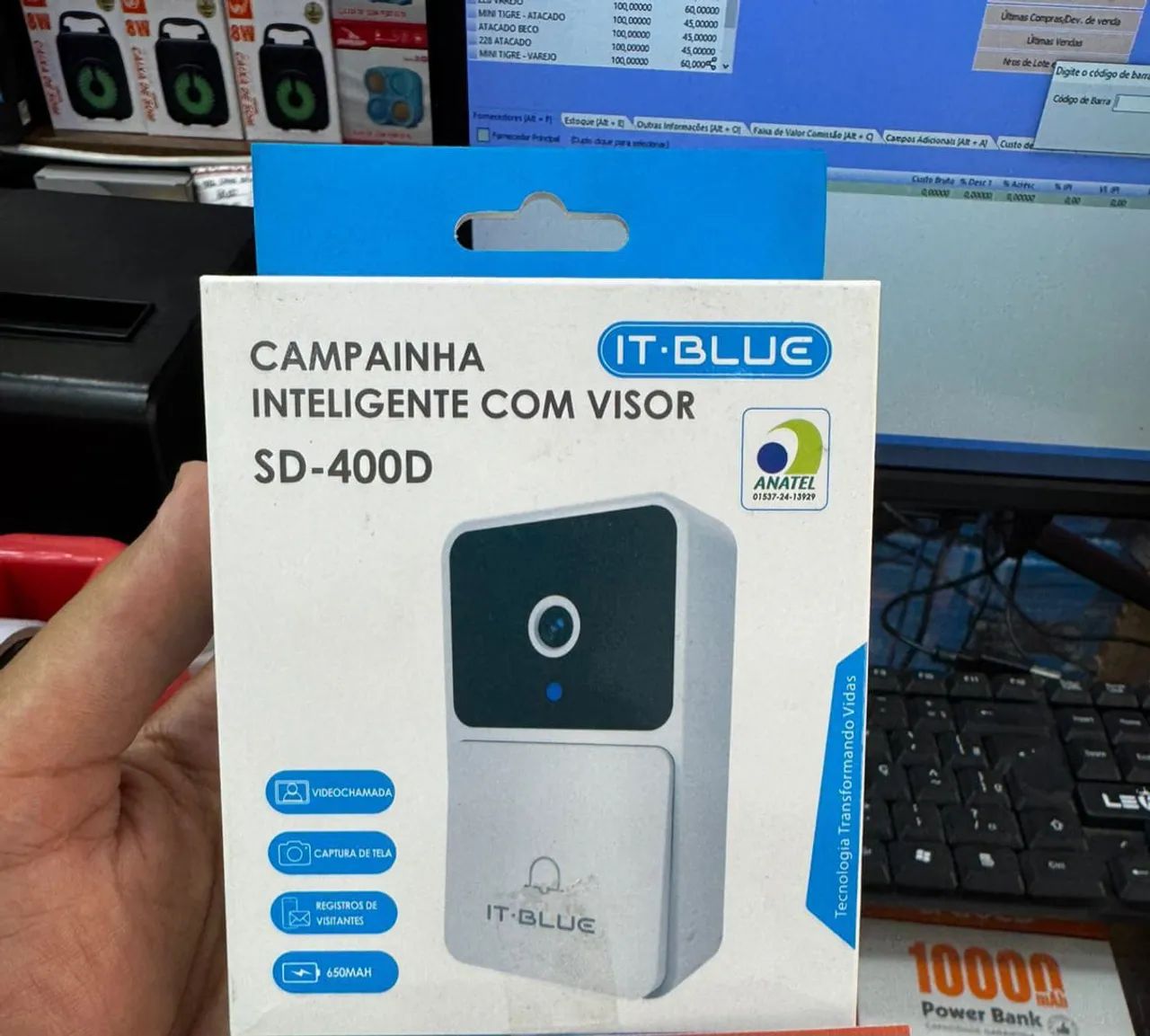 Campainha com visor valor:60,00