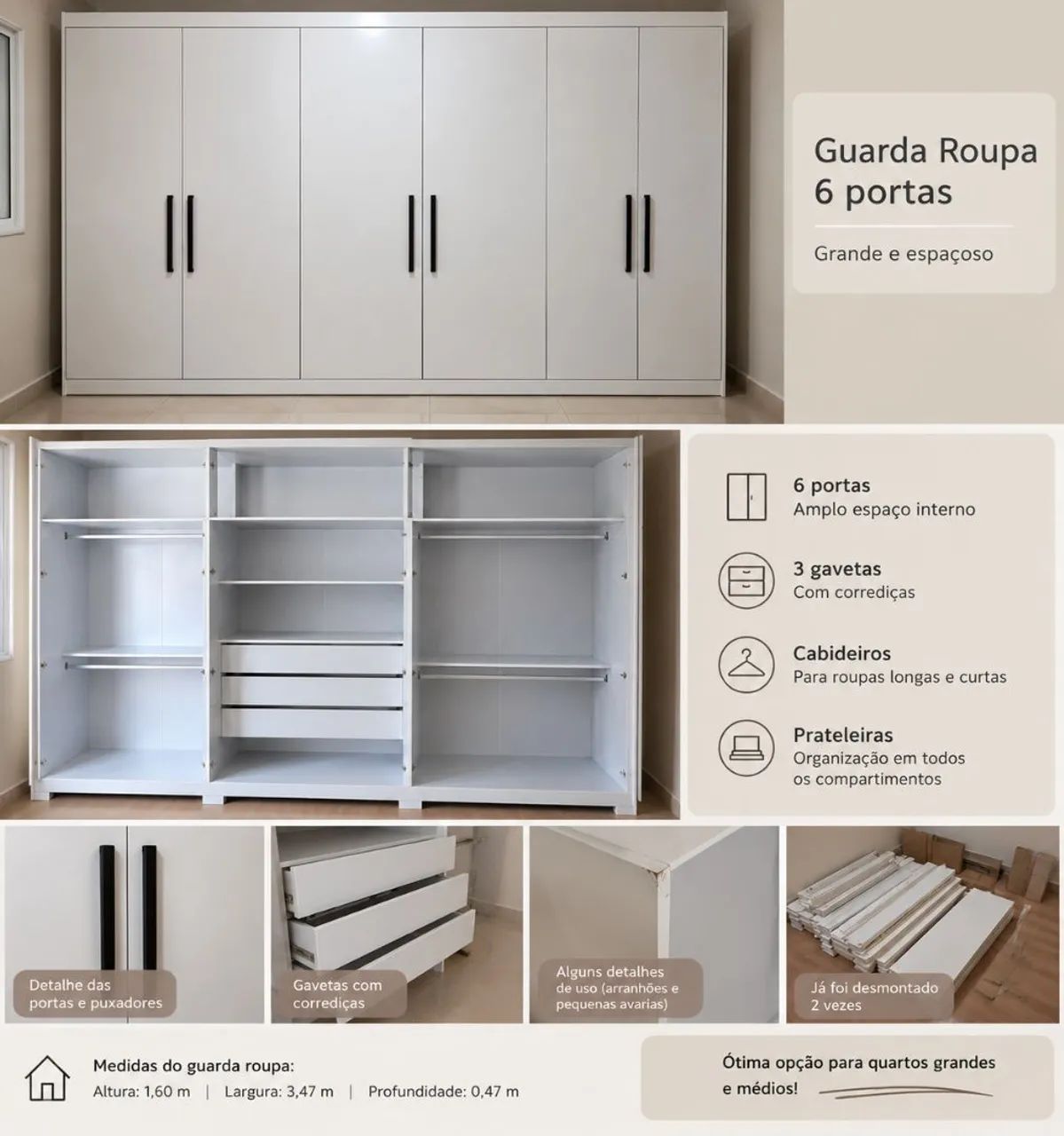 Guarda-roupa 6 portas à venda