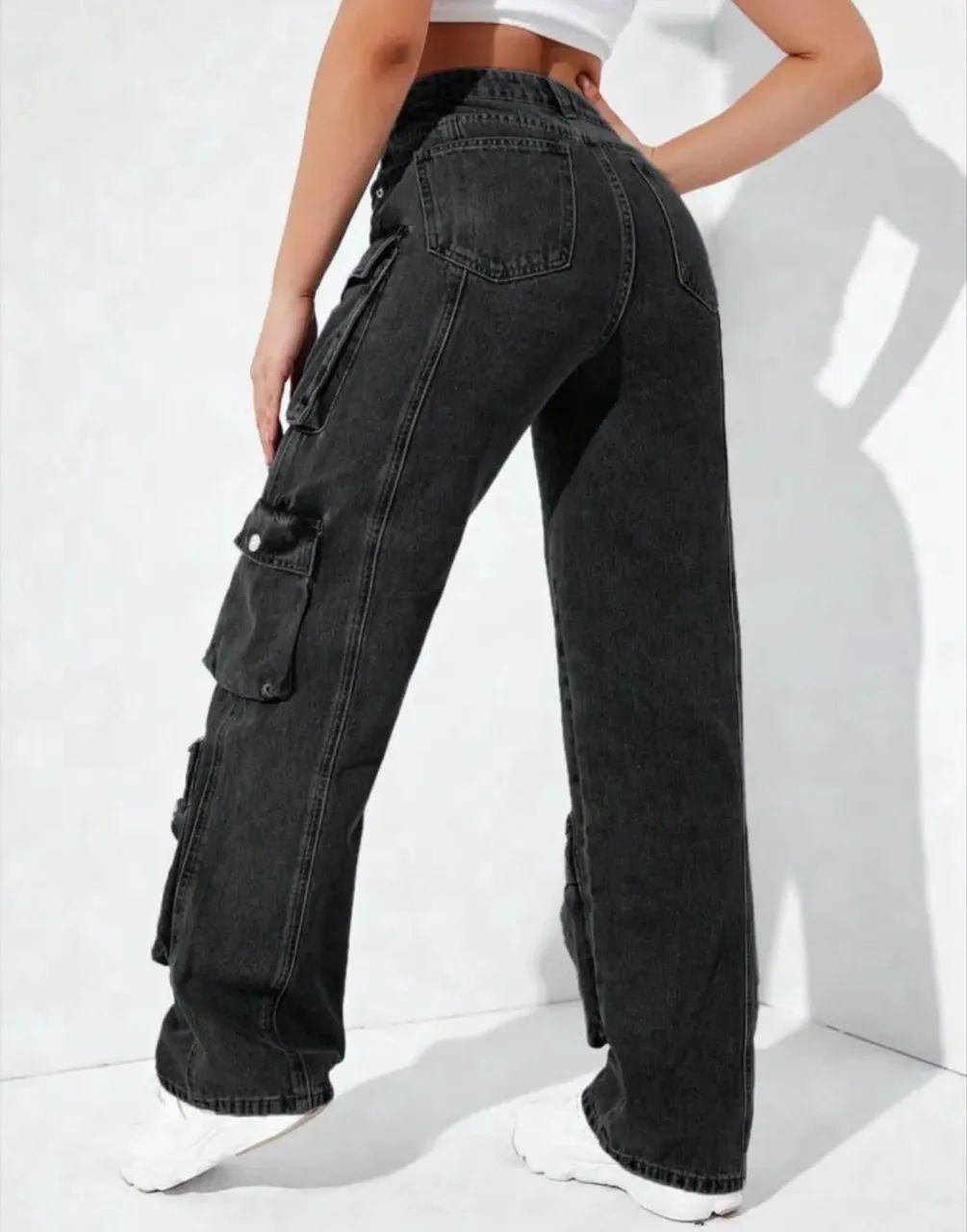 Calça jeans preta  - Foto 2