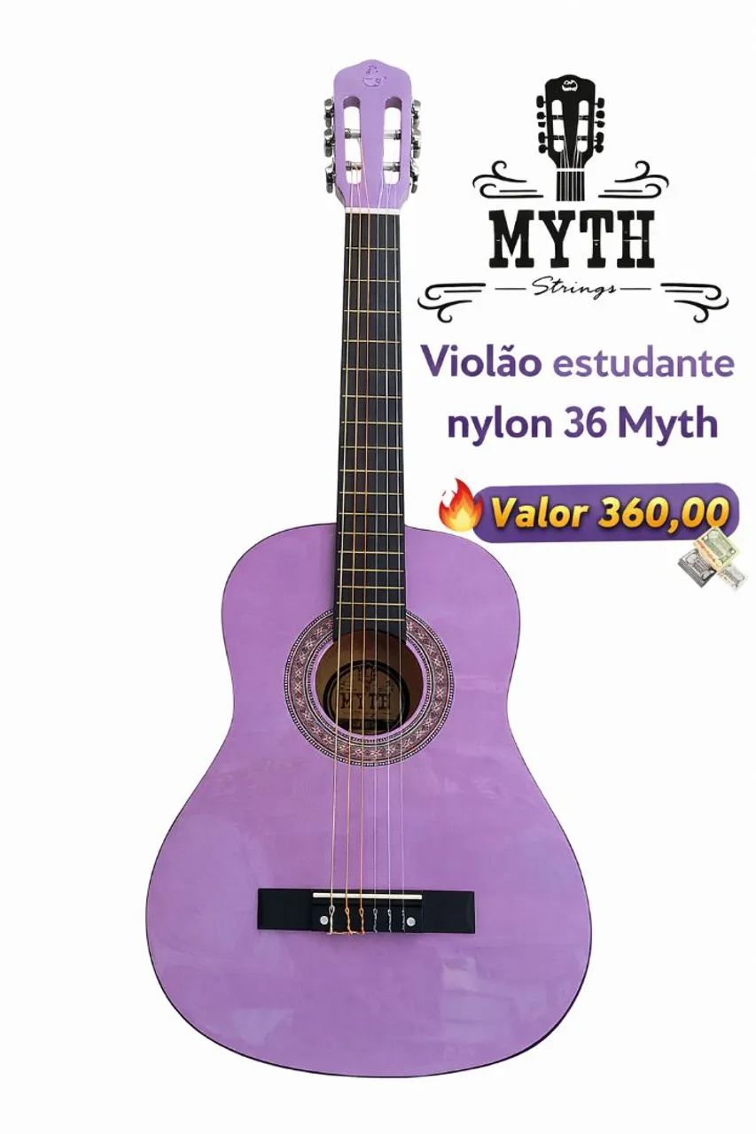 Violão clássico 36 Myth lilás  - Foto 3