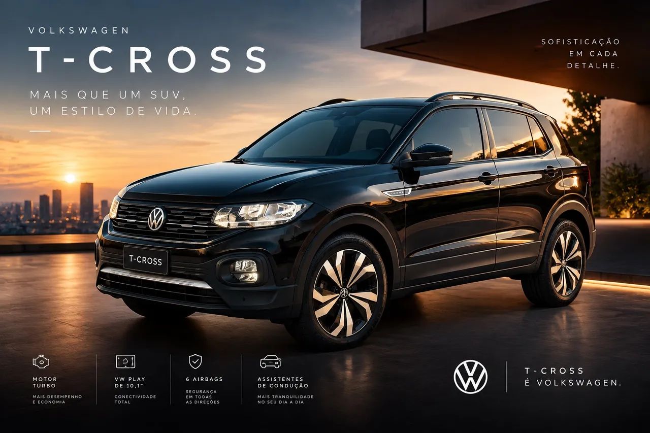 Volkswagen T-Cross T-Cross 200 TSI 1.0 Flex 12V 5p Aut. 2023