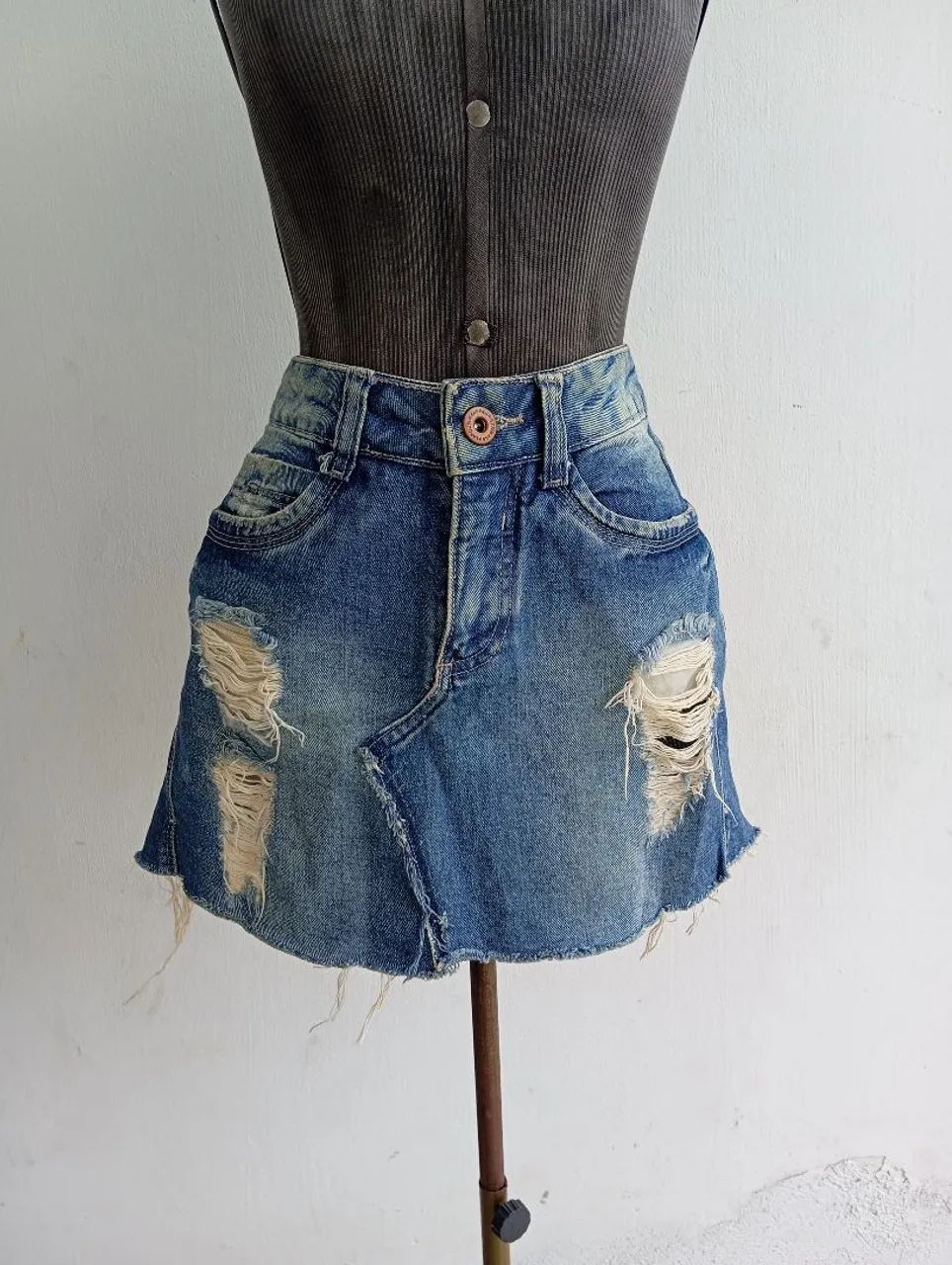 Saia jeans feminina tamanho 36
