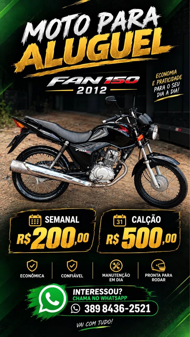 Alugo moto fan 150