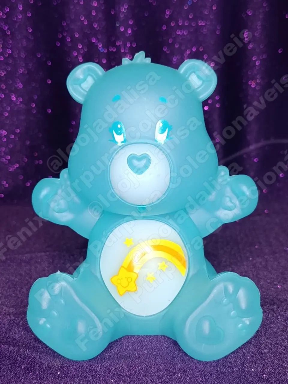 Luminária Ursinhos Carinhosos Giraffas Azul Desejos Estrela Original Lacrado - Foto 2