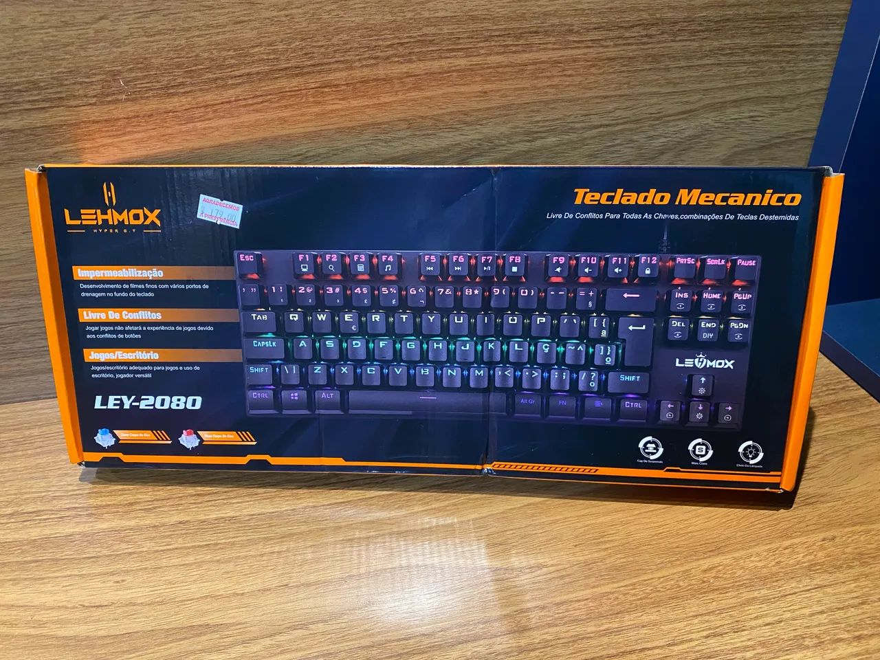 Teclado mecânico Lehmox NOVO 