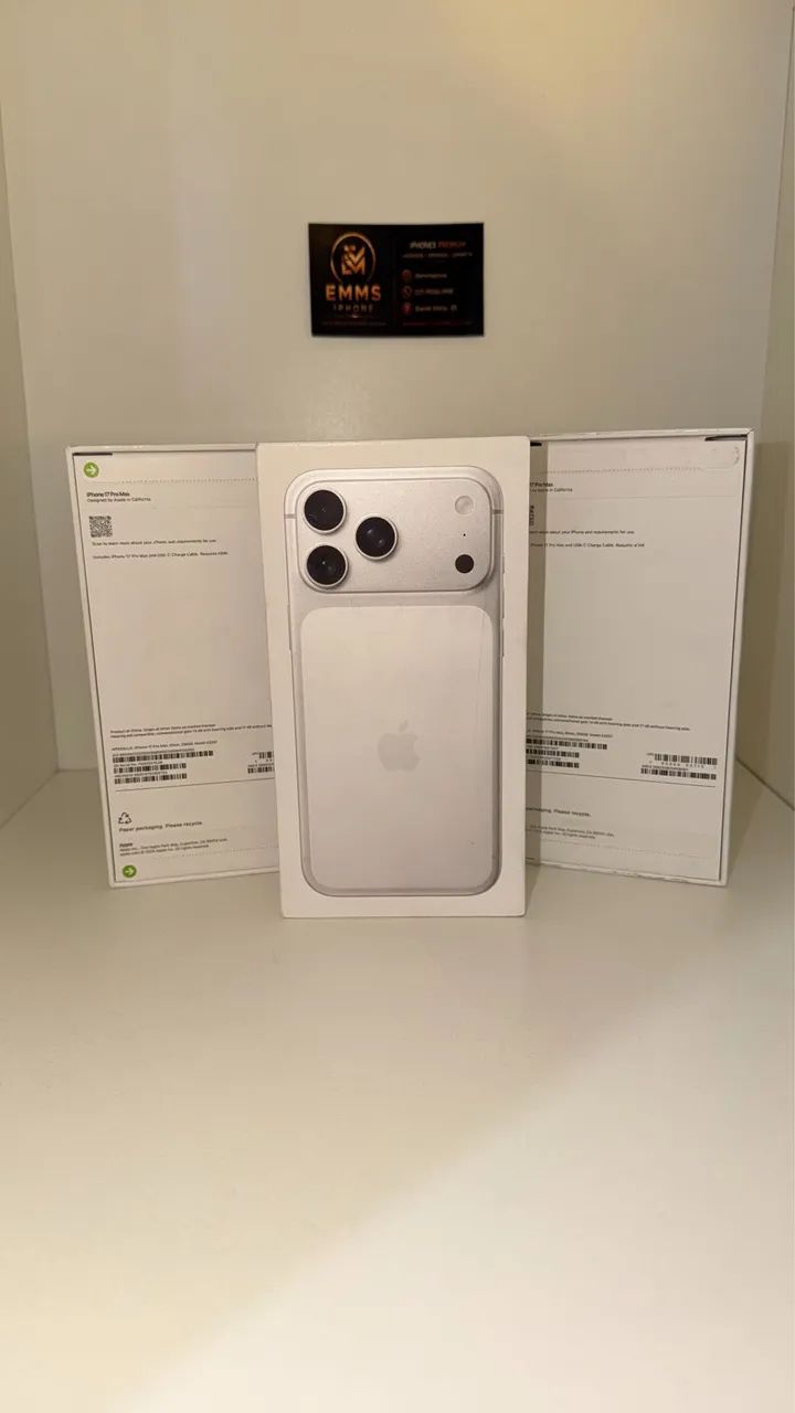 IPHONE 17 PRO MAX SILVER NOVO LACRADO 256GB - Foto 2